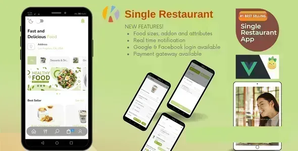 Karenderia Single Restaurant App Food Ordering with Restaurant Panel v1.0.5