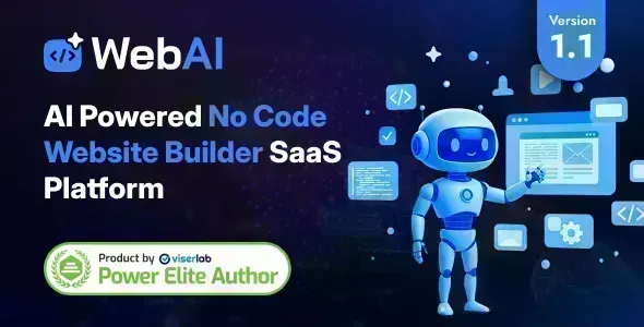 WebAI v1.1 - AI Powered No Code Website Builder SaaS Platform - Nulled