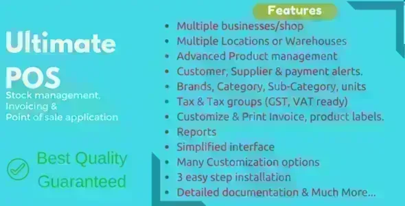 Ultimate POS v6.12 - Best ERP, Stock Management, Point of Sale & Invoicing application - nulled