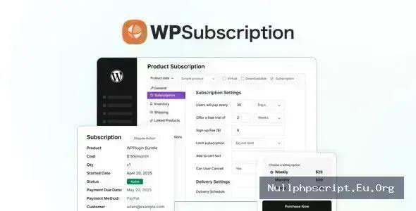 WPSubscription Pro 1.16.2