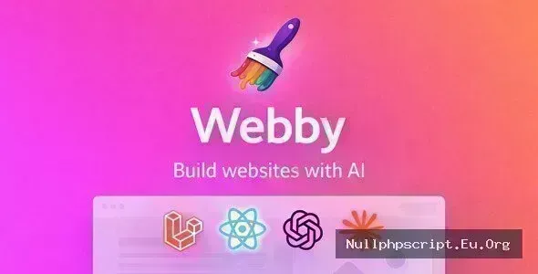 Webby v1.0.6 – AI-Powered No-Code Website Builder SaaS Platform